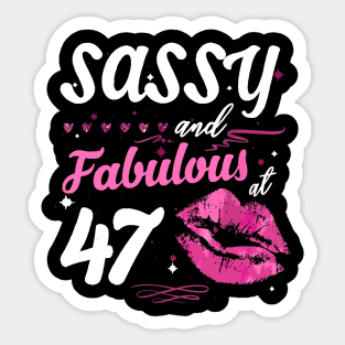 Sassy and Fabulous Birthday 1972 Sticker